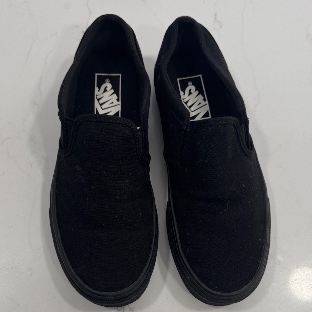 Vans Classic Black Canvas Slip-Ons